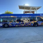 50th Anniversary wrapped bus