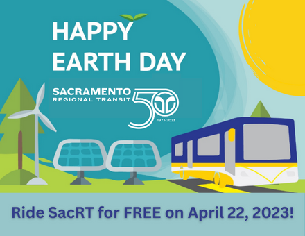 SacRT is offering free rides Saturday in celebration of Earth Day