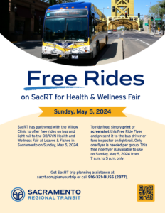 Health & Wellness Fair Free Ride Flyer May 5